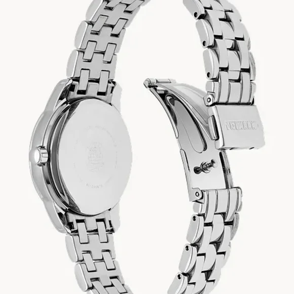 Citizen Eco-Drive Stainless Steel Watch with Crystal Accents - Picture 3 of 14